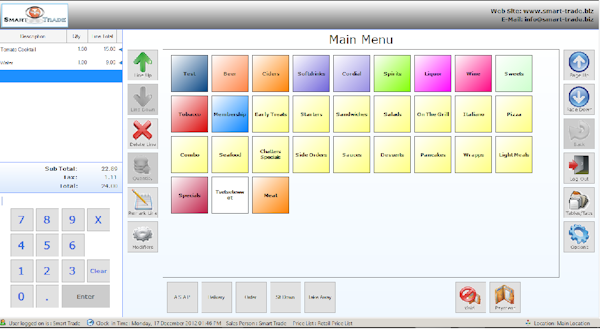 Main menu