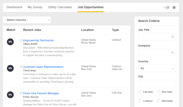 Job listings