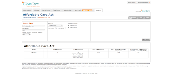 Affordable Care Act report