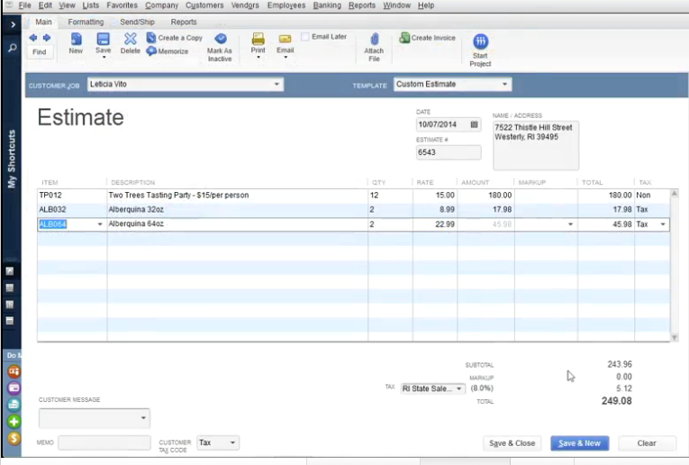 quickbooks mac 2019 invoice