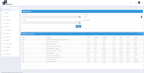 Customer database