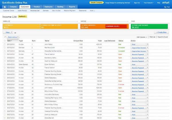 QuickBooks Online money bar