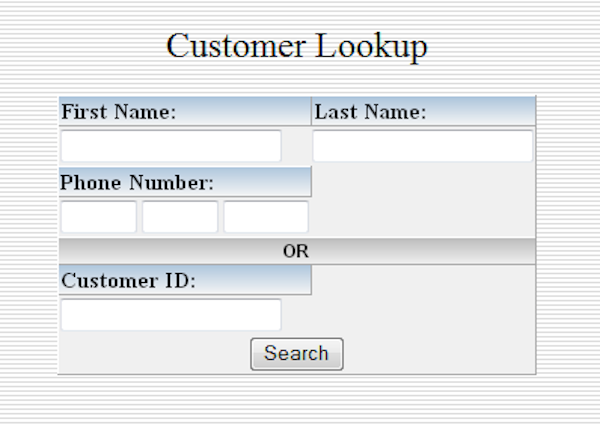 Customer Search