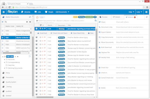 Document actions