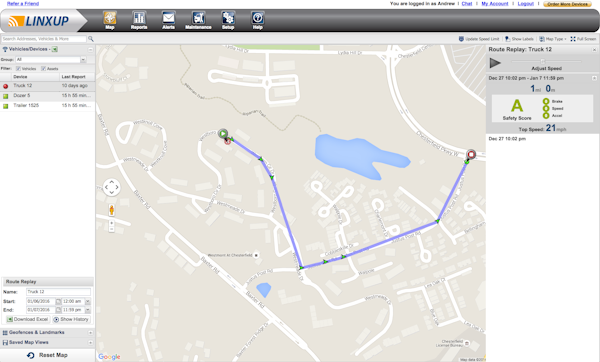 Route replay