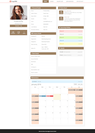 Front dashboard