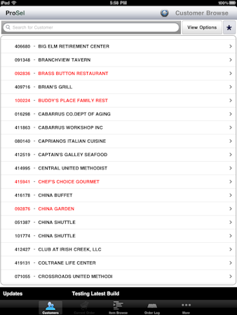 ProSel Customer List