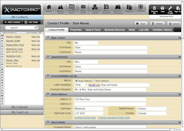 Contact Profile