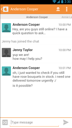 Live chat