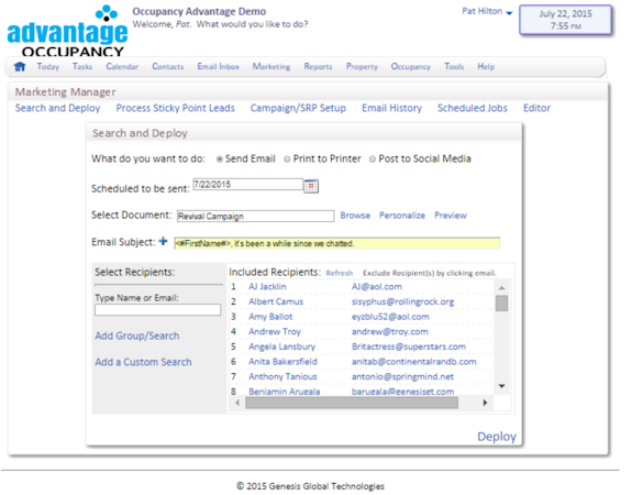 Search contacts
