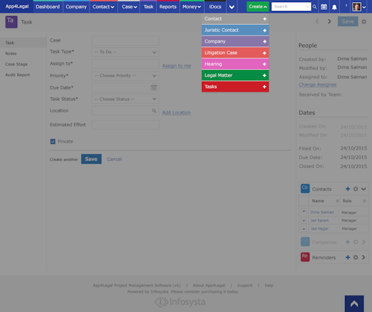 Create dropdown menu