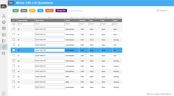 Quote dashboard