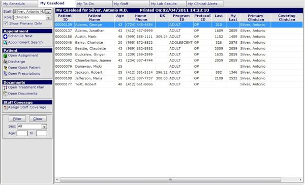 Caseload Manager - My Caseload