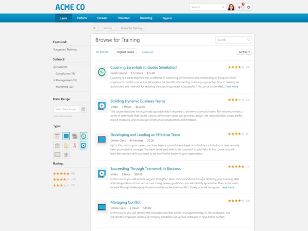 Search training programs