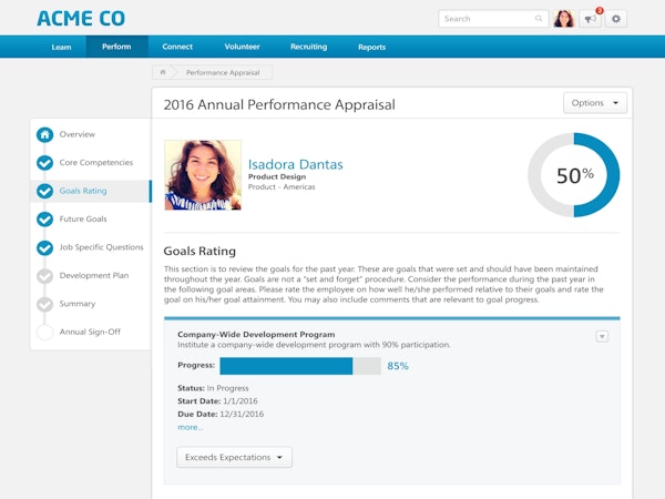 Track employee performance