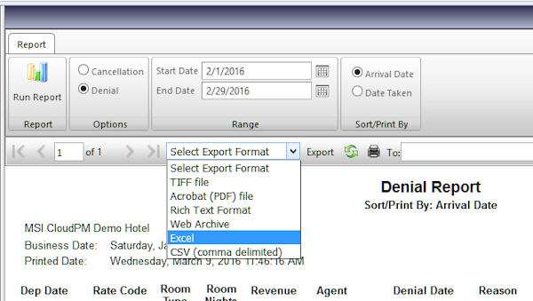 Report Export