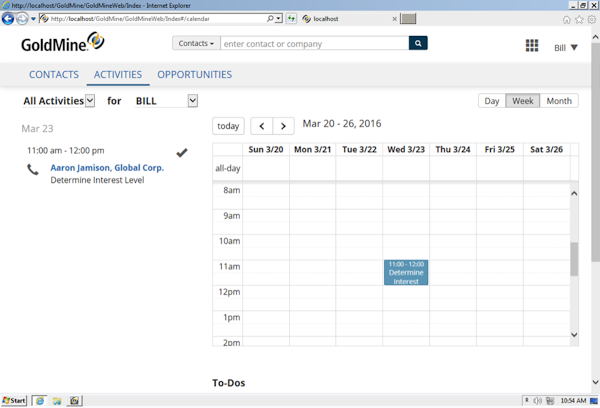 Activities management