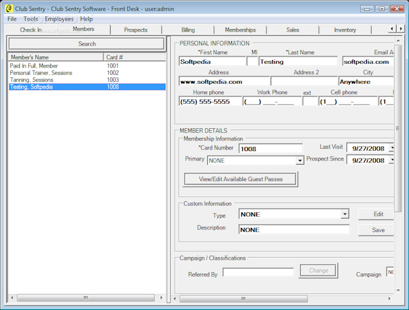 Edit member information
