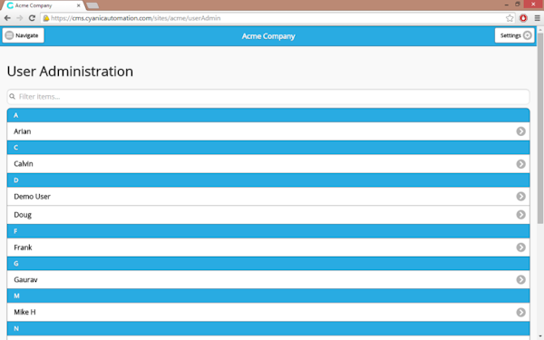 User management