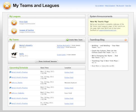 View teams
