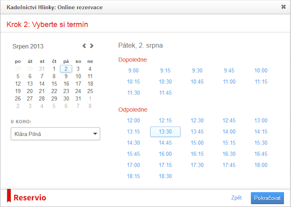 Online reservations