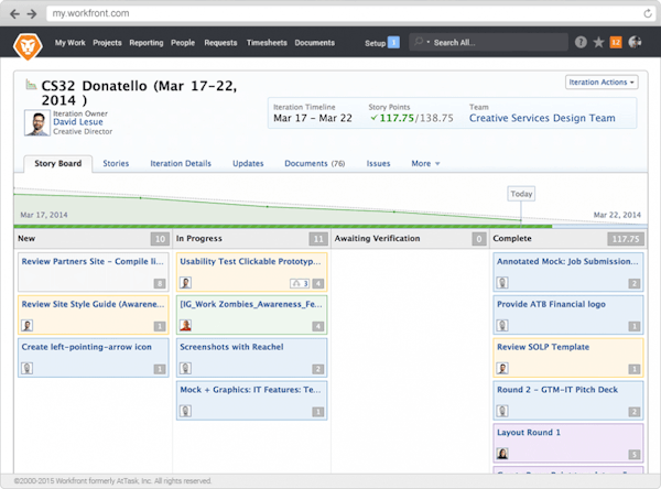 Agile story board