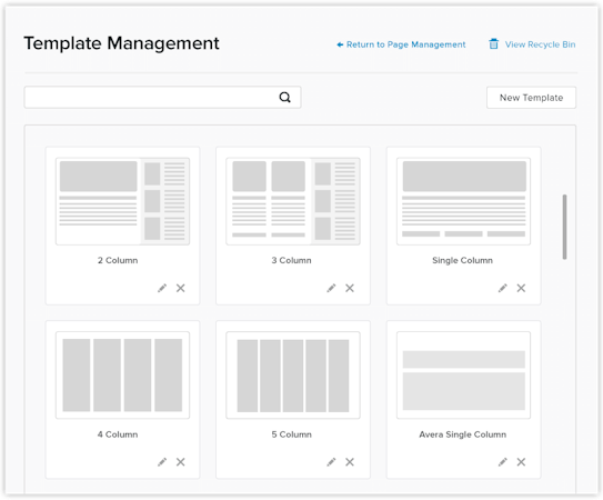 Template management