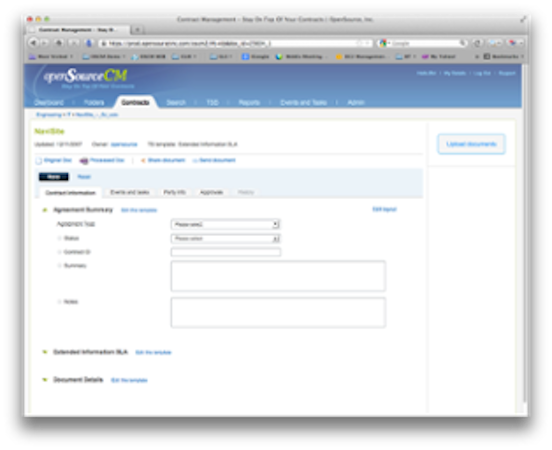 Contract knowledge base
