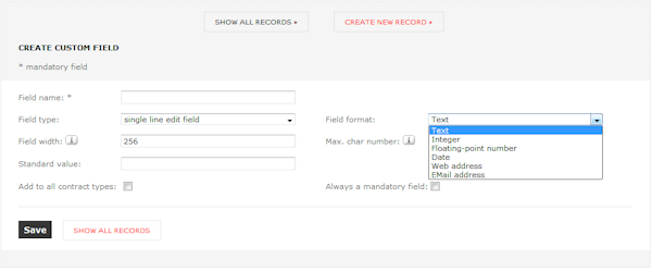 Custom fields