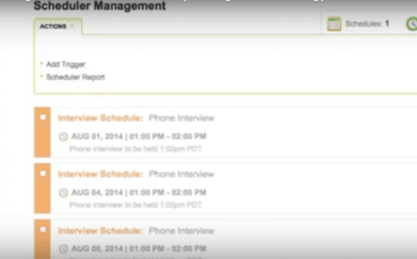 Scheduler management