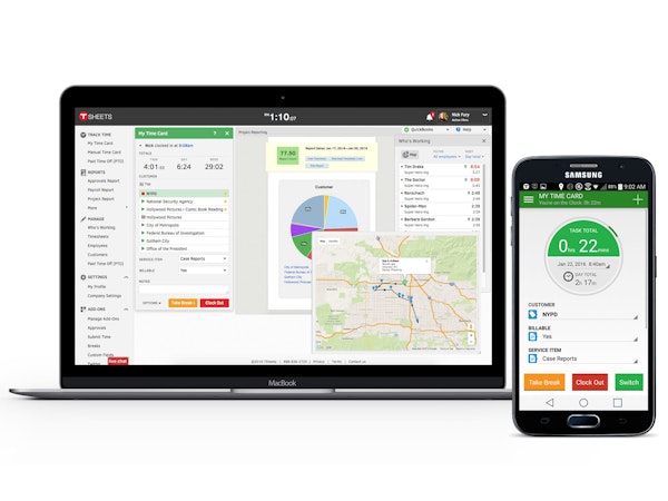TSheets multiple devices screenshot