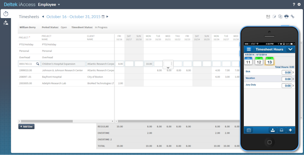 Mobile timesheets