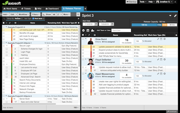 Release planner