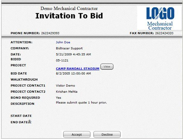 Bid Invitation