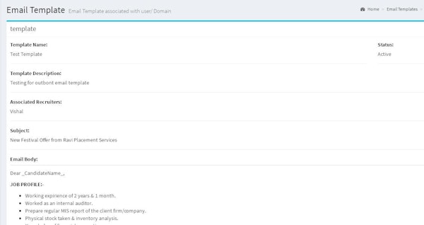 Bulk email templates