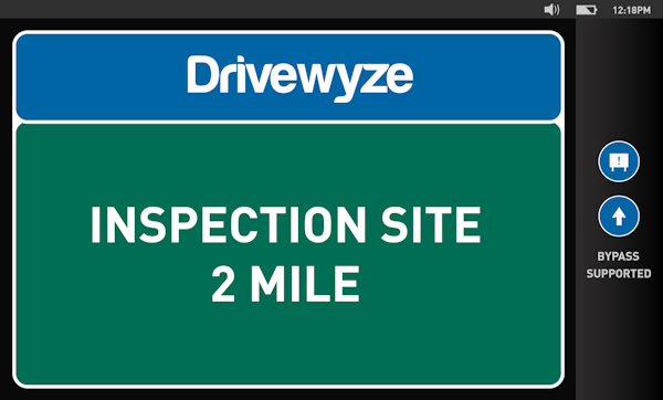 Inspection alert screen
