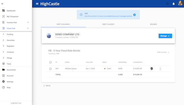 HighCastle debt holdings