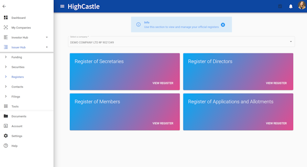 HighCastle issuer hub