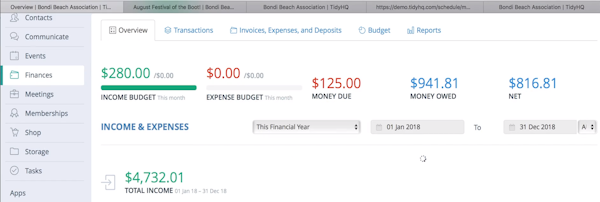 TidyHQ finance management