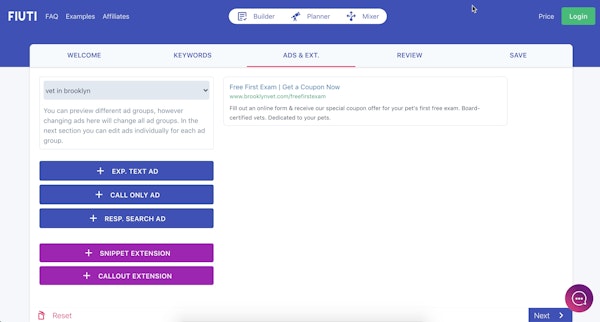 Ad & Extensions