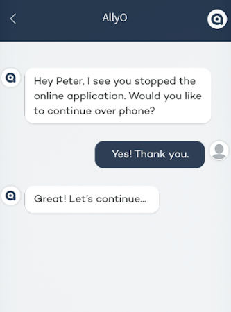 AllyO applicant capture screenshot