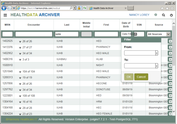 Patients database