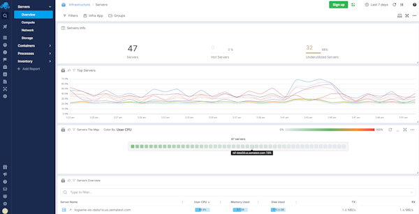 Sematext Cloud servers details