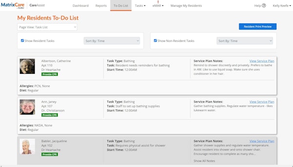 Task list