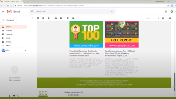 SeoSamba Email Marketing email campaigns