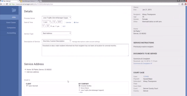 ServeManager jon details