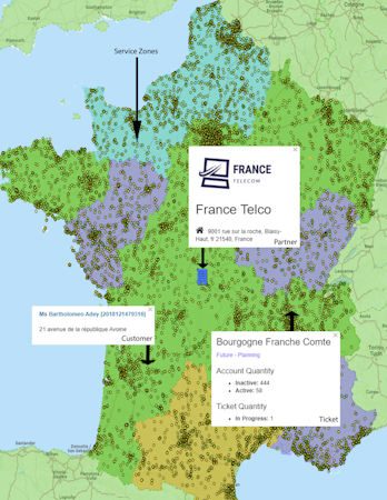 Service Density Map