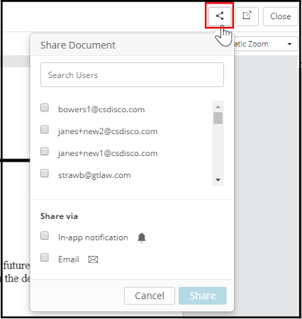 Sharing documents