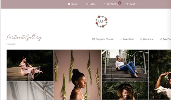 ShootProof customized gallery