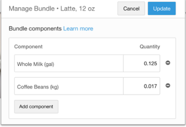 Shopventory manage bundles screenshot